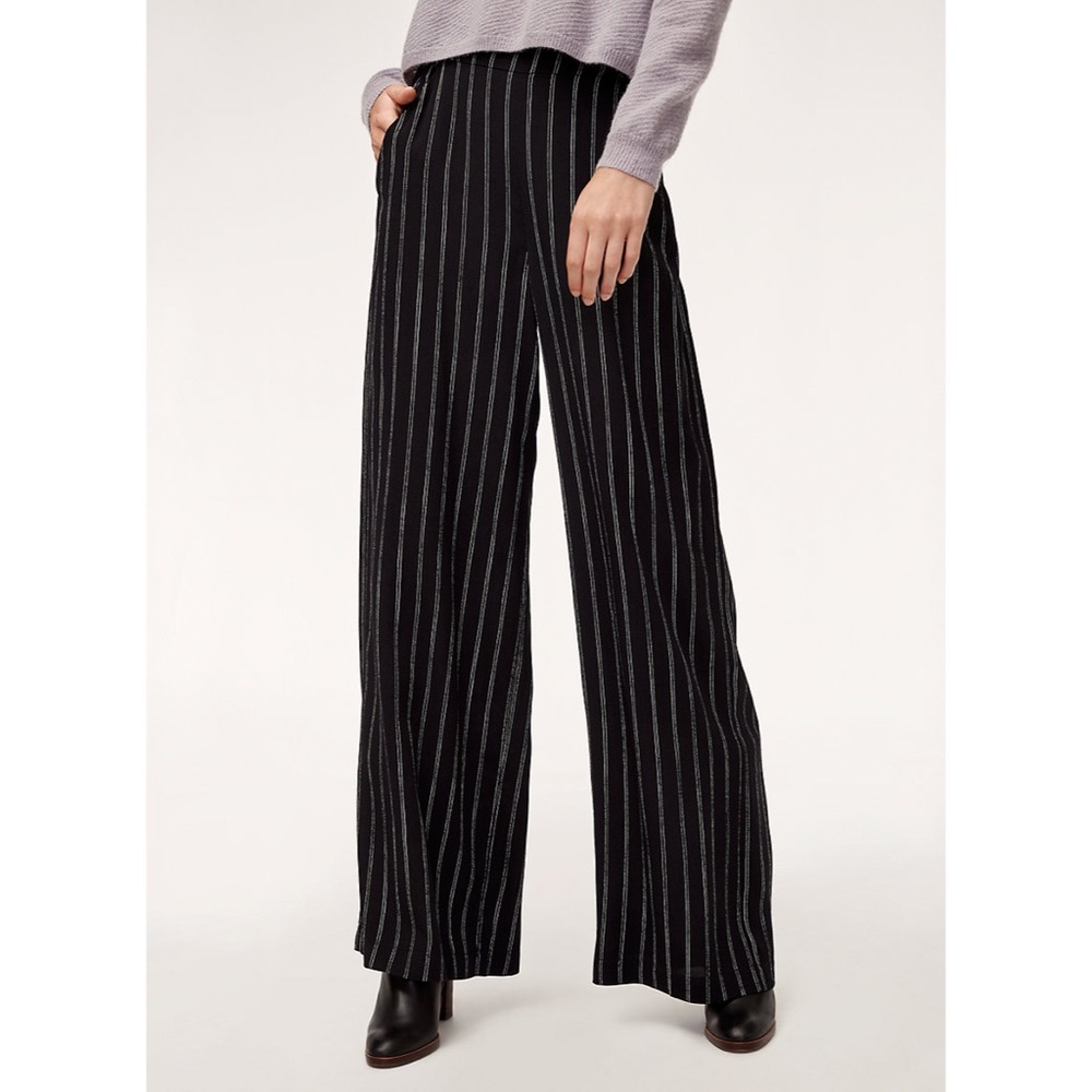 Aritzia Wilfred Faun Pants in Black/Oak, Full Length Long Version